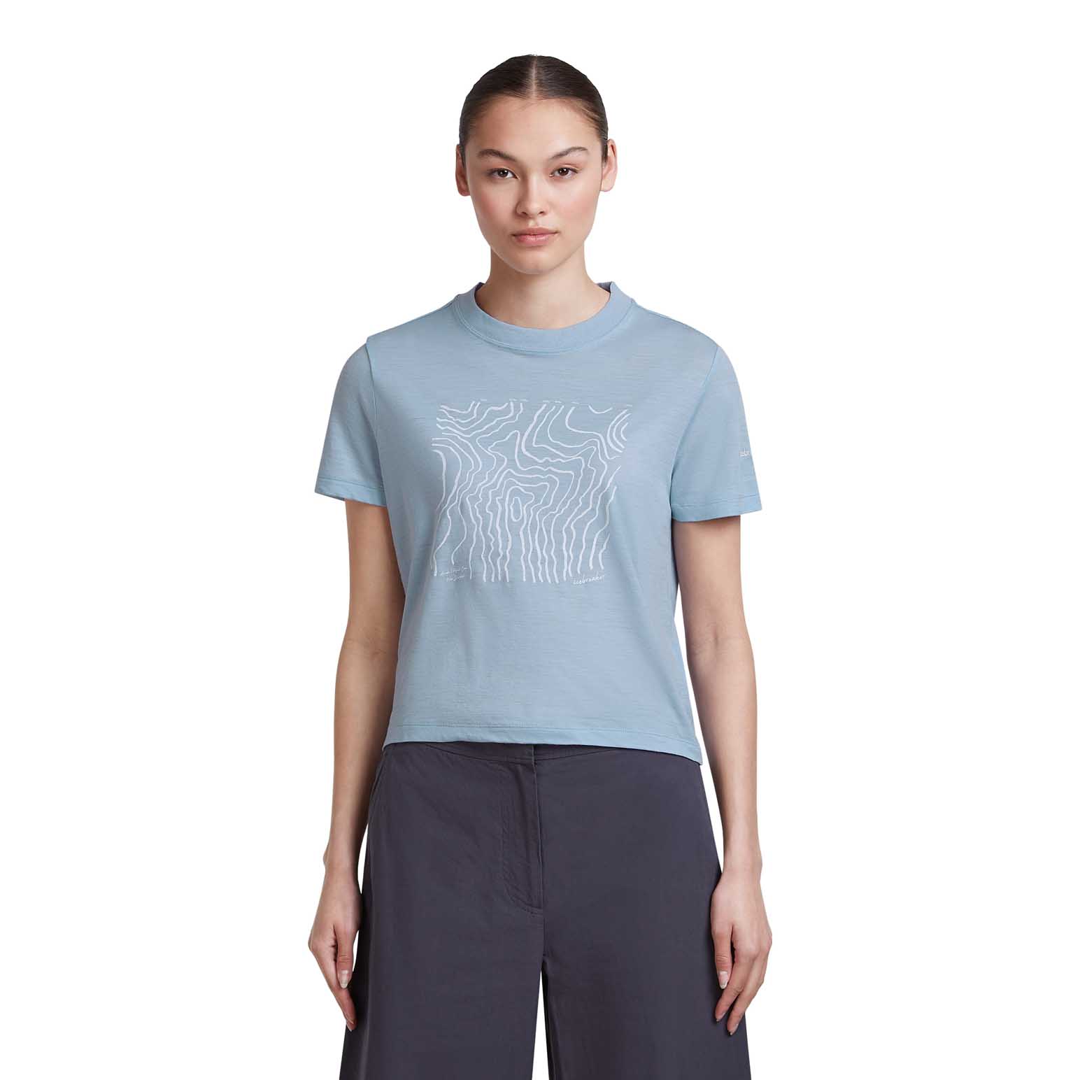 Icebreaker W Merino 150 Tech Lite SS Crop Tee Great Heights